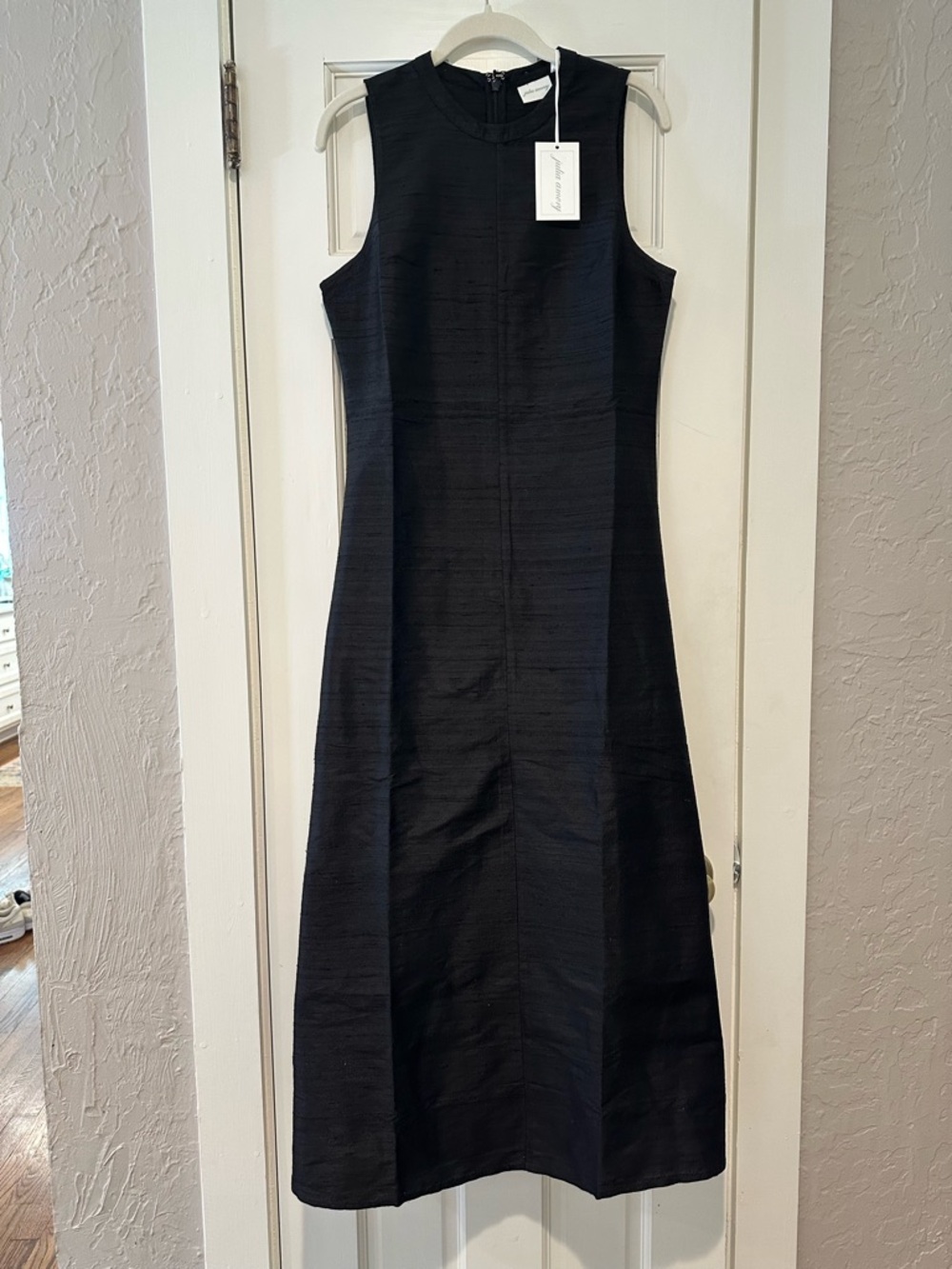 Classic Sleeveless Black Maxi Dress Julia Amory Dupioni Jane Dress